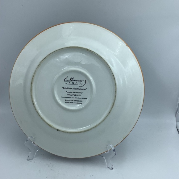 2002 Lang Primitive Colors Christmas Plate - Picture 5 of 6